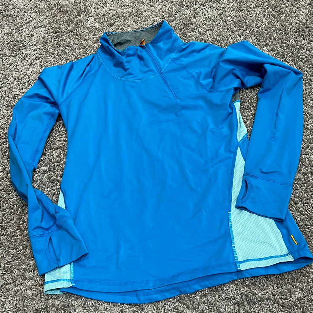 Lucy Medium Jacket Blue‎ Women's thumb holes super soft and stretchy athletic